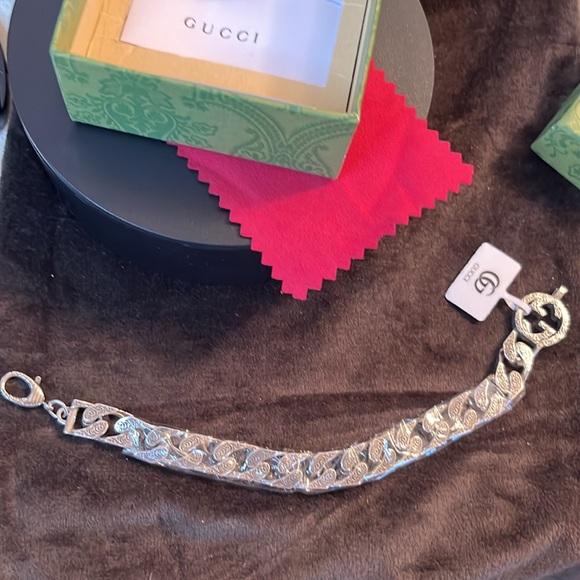 NWT Men’s Gucci Interlocking G Chain Bracelet 8.5” - Picture 6 of 17
